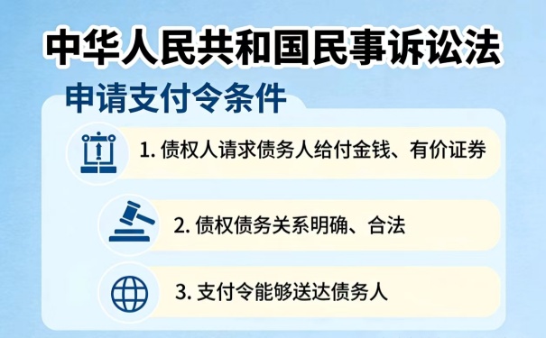 申请支付令需要什么条件